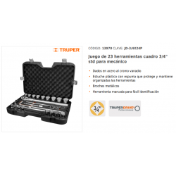 DADO JGO. 23 PZS ENC. 3/4"...